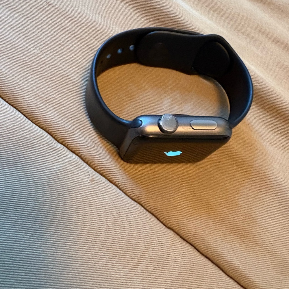 Apple watch series 2 Black with Silver Accents working with band